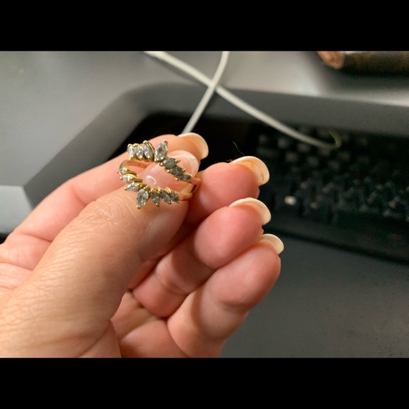 18k Solid Gold w 1 carat diamonds ring wrap - Picture 5 of 7